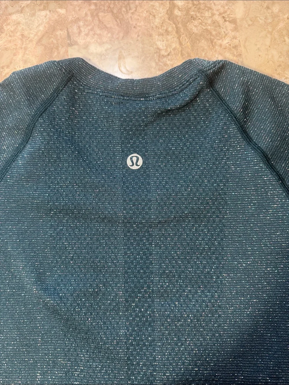 lululemon athletica Teal Swiftly Tech Metallic Short Sleeve Crew